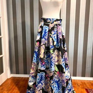 ELIZA J high-waisted floral skirt, SIZE 8